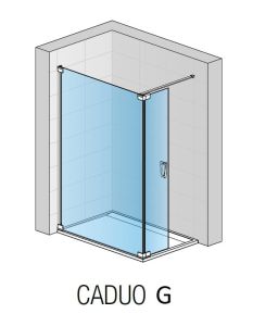 Kabina prysznicowa walk-in z elementem ruchomym Sanswiss Cadura CADUOG - strona lewa