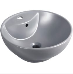 Umywalka nablatowa okrągła Ø=45cm / h=17cm, Kerra KR 191 GR szary półmat