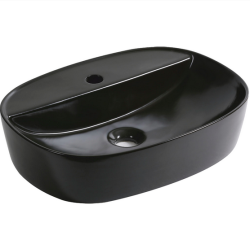 Umywalka nablatowa, owalna 50x38 cm / h=12 cm Kerra 860 BLM