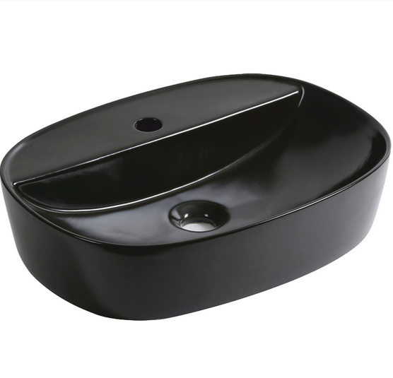 Umywalka nablatowa, owalna 50x38 cm / h=12 cm Kerra 860 BLM