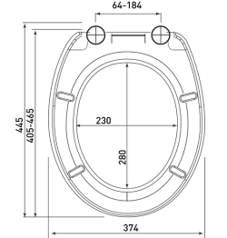 Deska WC Julia, Duroplast, wolnoopadająca, antybakteryjna rys.tech.