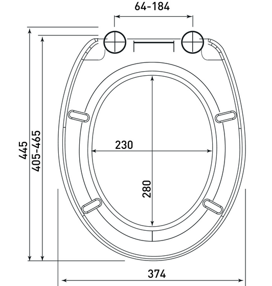 Deska WC Julia, Duroplast, wolnoopadająca, antybakteryjna rys.tech.