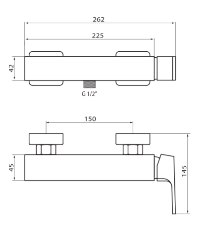 Przejdź do produktu Bateria prysznicowa solo Vedo Mito VBM3005 chrom