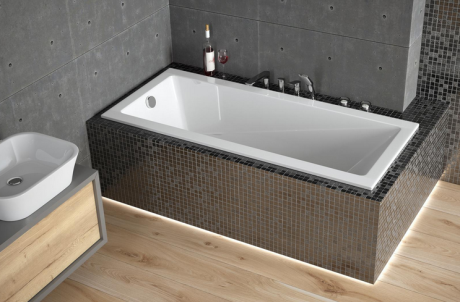 Przejdź do produktu Wanna prostokątna 140x70 cm Besco Modern Slim z niskim rantem #WAM-140-SL
