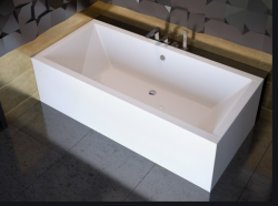 Wanna prostokątna 140x70 cm Besco Modern Slim z niskim rantem