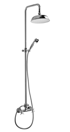 Przejdź do produktu Kolumna prysznicowa Retro z deszczownicą 20 cm i baterią Fromac Victorian 15311V chrom