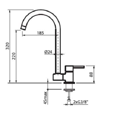 Przejdź do produktu Bateria kuchenna 32 cm Vedo La Finestra 8075 chrom