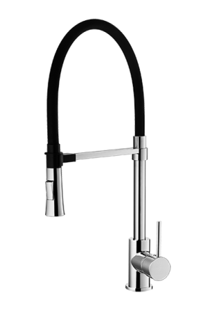 Przejdź do produktu Bateria kuchenna 46 cm z ruchomą wylewką Vedo B-Nera 8086N czarny mat