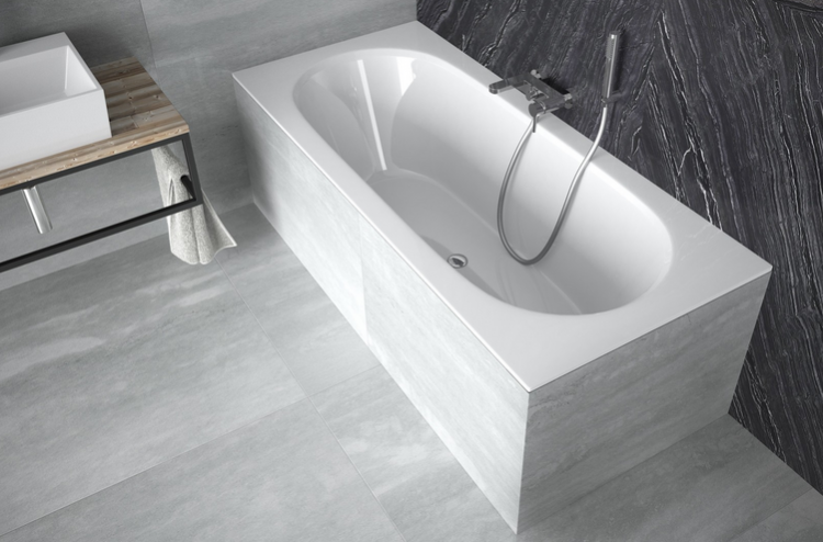 Wanna prostokątna 150x75 cm Besco Vitae Slim z niskim rantem