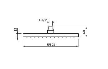 Przejdź do produktu Deszczownica okrągła 30,5 cm Vedo 6645 chrom
