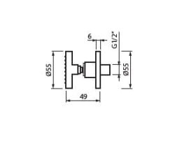 Dysza natryskowa Round Vedo 6303 chrom