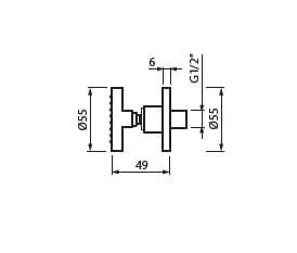 Dysza natryskowa Round Vedo 6303 chrom