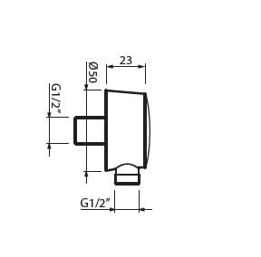 Przyłącze kątowe 1/2" do słuchawki prysznicowej Vedo Classic 4120BR bronzo