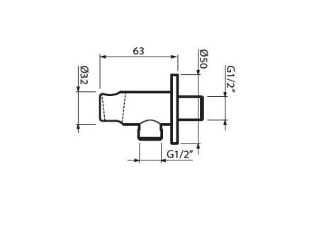 Przejdź do produktu Przyłącze kątowe 1/2" z uchwytem do słuchawki prysznicowej Vedo Round VSN0022 chrom