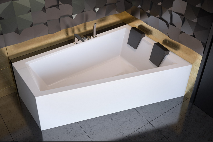 Wanna asymetryczna 170x125 cm Besco Intima Duo Slim