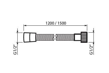 Wąż prysznicowy 150 cm Vedo Classic VSN6102/150 chrom