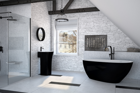 Przejdź do produktu Wanna wolnostojąca Besco Goya B&W 160x70 cm #WMD-160-GBW