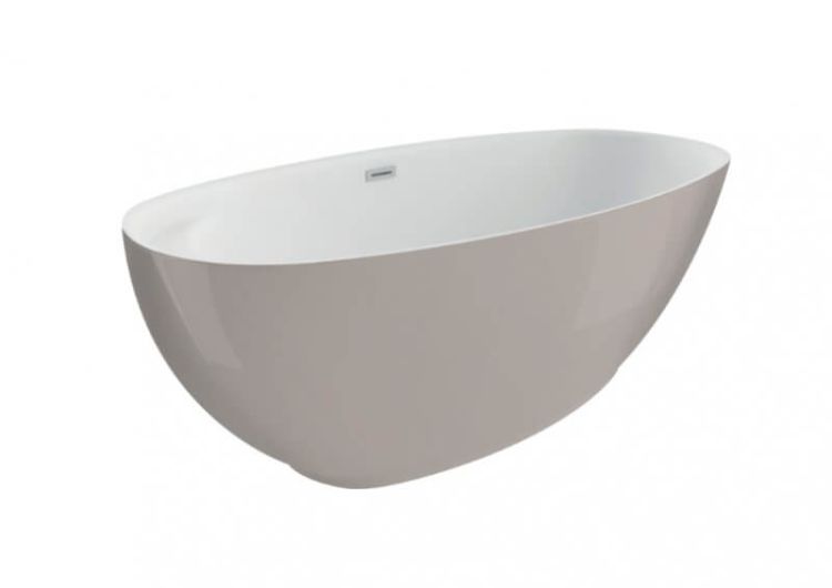 Wanna akrylowa wolnostojąca 160x59x75 cm Kivi Polimat 00475 popiel