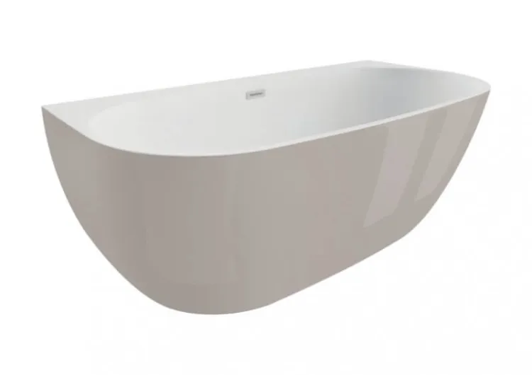Wanna akrylowa wolnostojąca przyścienna 170x60x80 cm Risa Polimat 00445 popiel