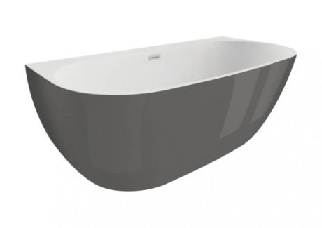 Przejdź do produktu Wanna akrylowa wolnostojąca przyścienna 170x60x80 cm Risa Polimat 00444 grafit
