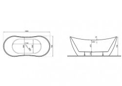 Wanna akrylowa wolnostojąca 180x74x80 cm Abi Polimat 00405 róż