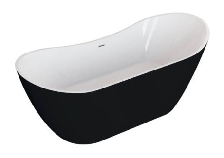 Przejdź do produktu Wanna akrylowa wolnostojąca 180x74x80 cm Abi Polimat 00044 czarny mat