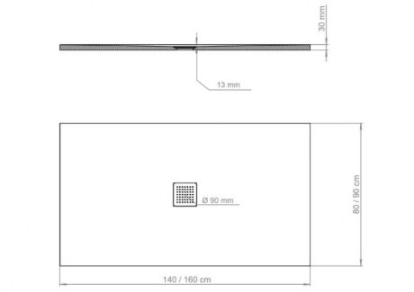 Przejdź do produktu Brodzik prostokątny posadzkowy 160x80 cm Polimat Perfetto 00465 biały połysk