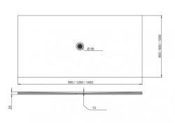Brodzik prostokątny 90x80 cm Polimat Fresco 00454 biały mat