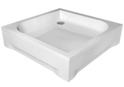 Brodzik kwadratowy 90x90 cm Polimat Tako 00319 biały połysk