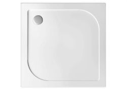 Brodzik kwadratowy 80x80 cm kompaktowy Polimat Tako 00382 biały połysk