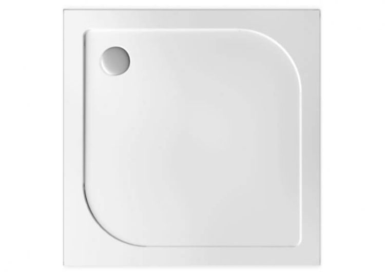 Brodzik kwadratowy 90x90 cm kompaktowy Polimat Tako 00383 biały połysk