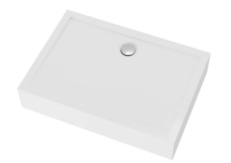 Brodzik prostokątny 120x70 cm kompaktowy Polimat Lider 00102 biały połysk