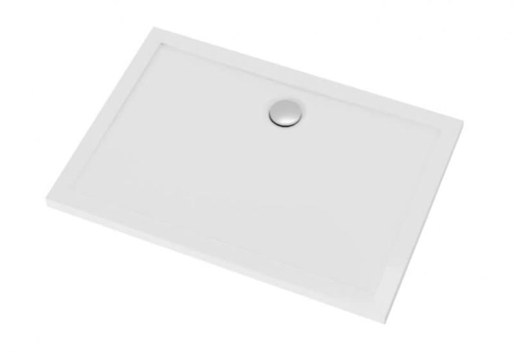 Brodzik prostokątny 90x70 cm posadzkowy Polimat Lider 00267 biały połysk