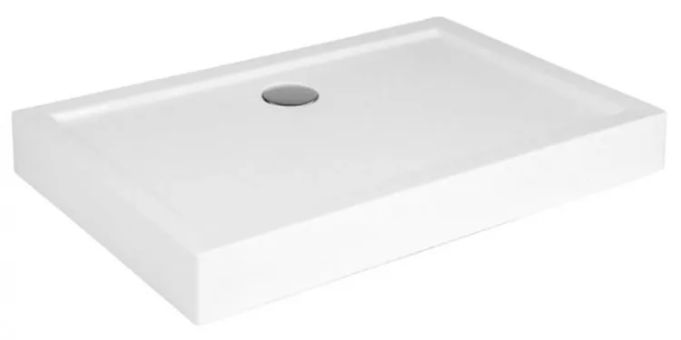 Brodzik prostokątny kompaktowy 90x80 cm Goliat Polimat 00366 biały