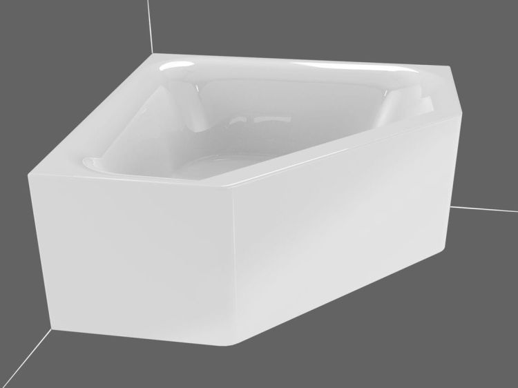 Wanna narożna 145x145 cm Riho Austin Plug&Play 207009 biały