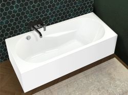 Wanna narożna prostokątna 180x80 cm Riho Lazy Plug&Play B083005005 lewa biały