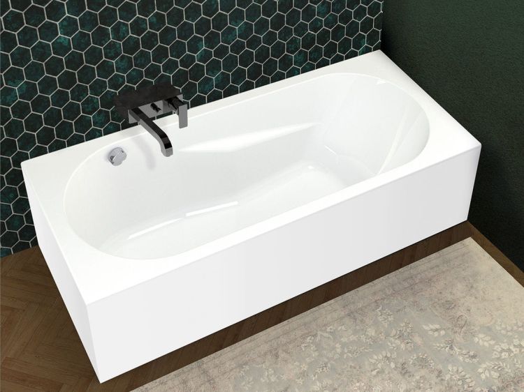Wanna narożna prostokątna 180x80 cm Riho Lazy Plug&Play B083005005 lewa biały