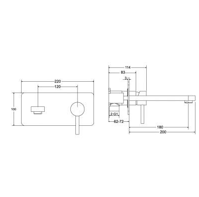 Przejdź do produktu Bateria umywalkowa podtynkowa Besco Decco chrom BU-DS-CH