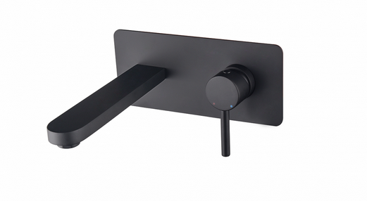 Bateria umywalkowa podtynkowa Besco Decco czarny matt BU-DS-CZ