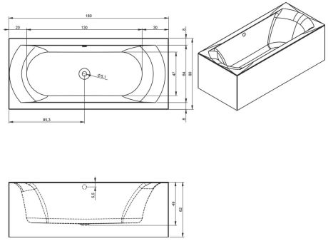 Przejdź do produktu Wanna prostokątna 180x80 cm z obudową Riho Linares Plug&Play B142011005 lewa biały połysk