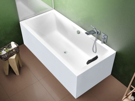 Przejdź do produktu Wanna prostokątna 180x80 cm ze zintegrowaną obudową Riho Lugo Plug&Play B133015005 prawa biały