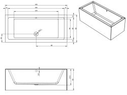 Wanna prostokątna 180x80 cm Riho Lugo Plug&Play B133015005 prawa biały