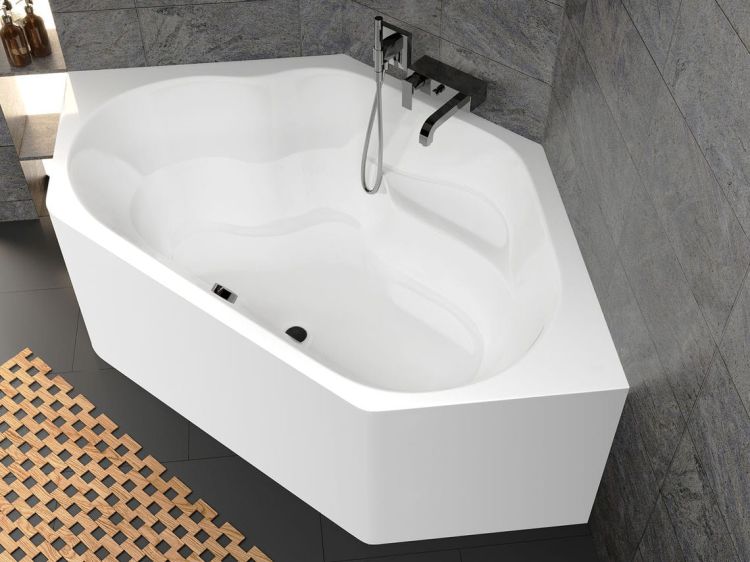Wanna narożna 145x145 cm z obudową Plug&Play Riho Winniepeg BD73005 biały połysk