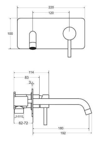 Przejdź do produktu Bateria umywalkowa podtynkowa Besco Illusion złota BU-IS-ZL