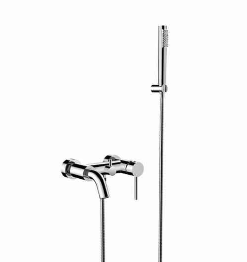 Bateria wannowa ścienna Besco Illusion BW-IS-CH chrom