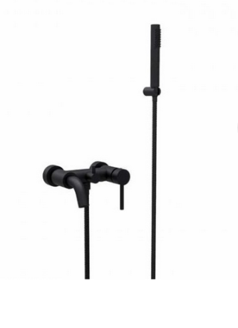 Przejdź do produktu Bateria wannowa ścienna Besco Illusion BW-IS-CZ czarny matt