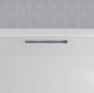 Wanna prostokątna 180x80cm Riho Still Square BR01 - minimalistyczny przelew z chromowanym rantem