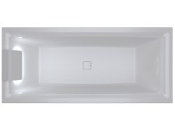 Wanna prostokątna 180x80cm z zagłówkiem po lewej Riho Still Square LED B099004005 biały połysk