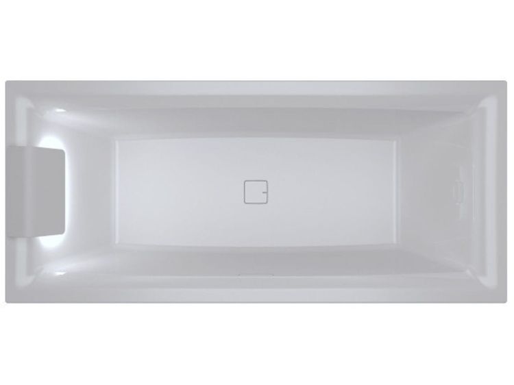 Wanna prostokątna 180x80cm z zagłówkiem po lewej Riho Still Square LED B099004005 biały połysk