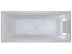 Wanna prostokątna 170x75cm z zagłówkiem po prawej Riho Still Square LED B100003005 biały połysk